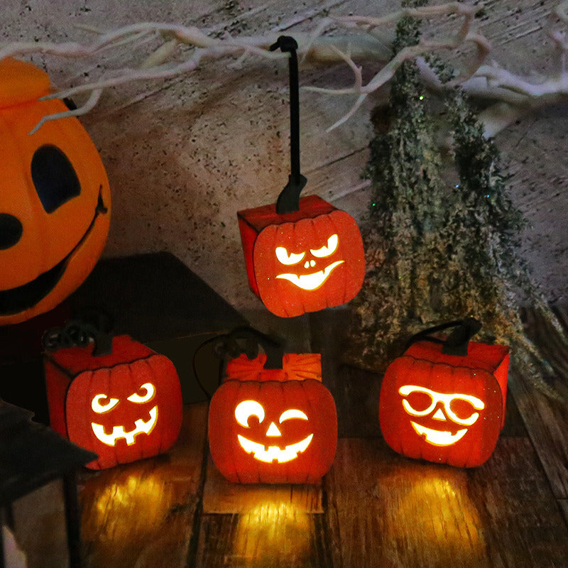 Halloween pumpkin lights portable night light ghost festival luminous lantern decoration Halloween party props