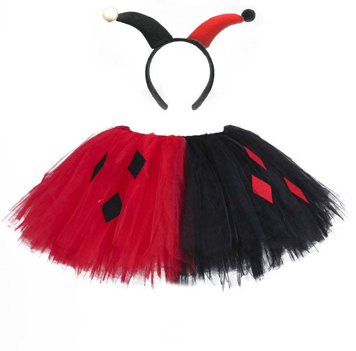 Children's Halloween Little Ghost Costume Tutu Skirt & Bat Vampire Headband