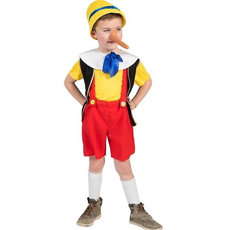 Halloween Pinocchio Cosplay Long Nose Children's Performance Costumes