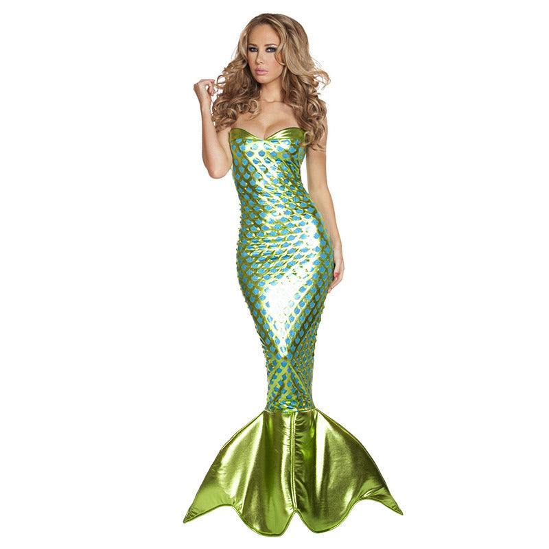 Womens Mermaid Costume Fancy Dress up Halloween Costume