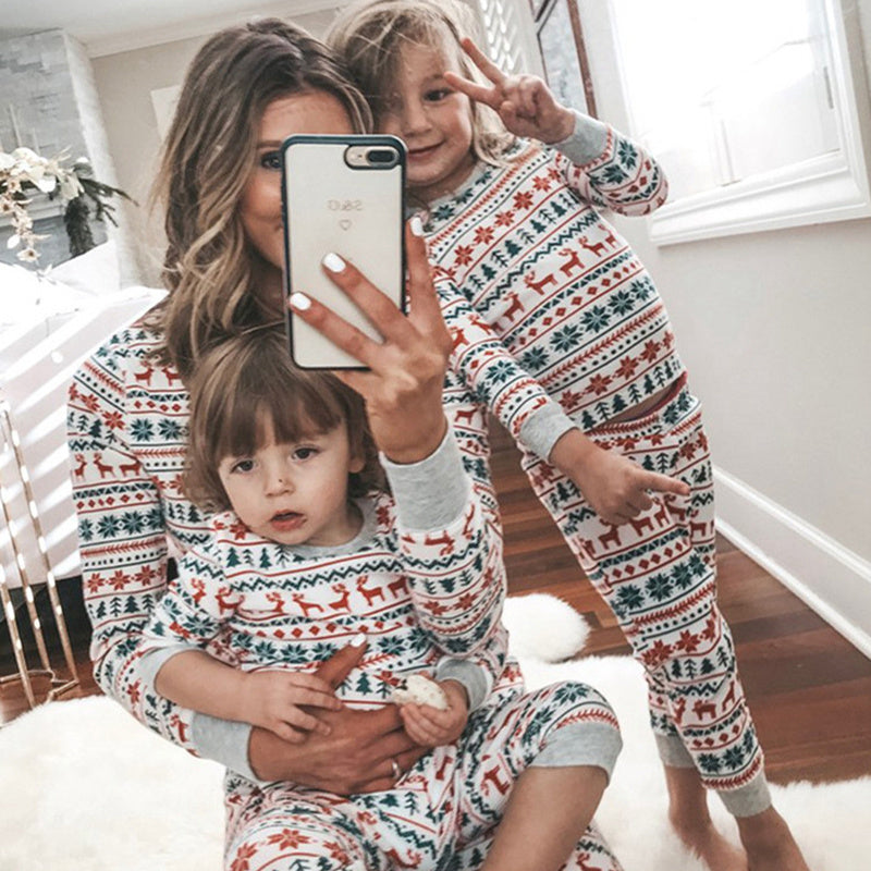 Family Matching Clothes Christmas Pajamas Set Mother Father Kids Son Matching Outfits Baby Girl Rompers Sleepwear Pyjamas