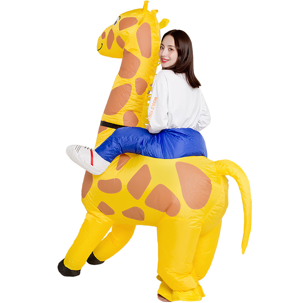 Giraffe Inflatable costume Cosplay costume Funny Blow Up Suit Party costume Fancy Dress Halloween Costume for Adult Jumpsuit