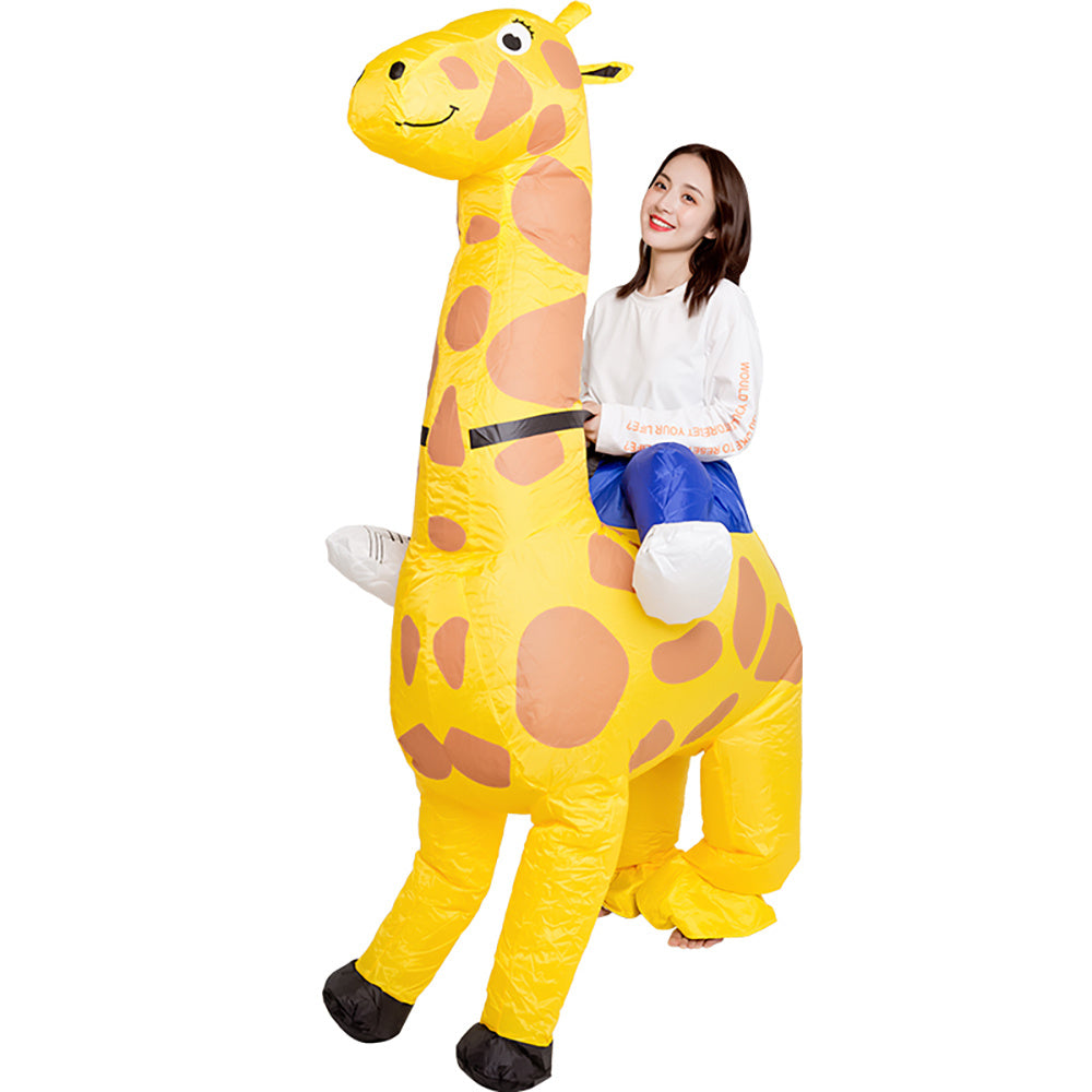 Giraffe Inflatable costume Cosplay costume Funny Blow Up Suit Party costume Fancy Dress Halloween Costume for Adult Jumpsuit