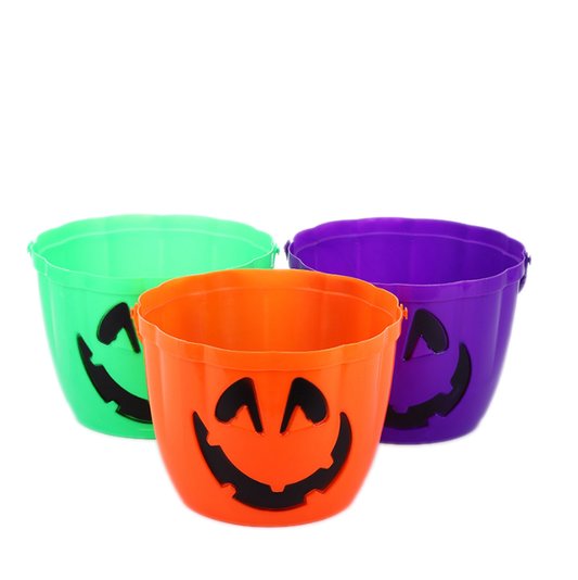 Large Halloween Candy Buckets with Handle for Party Decor