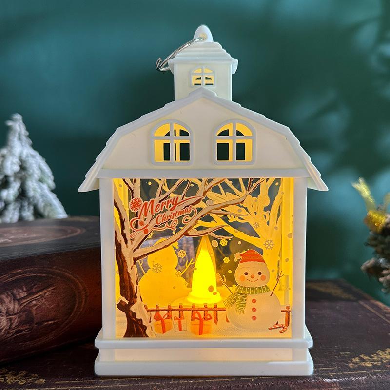 Christmas decorations vintage handheld night light LED ornaments Christmas tree hanging decorations window creative props