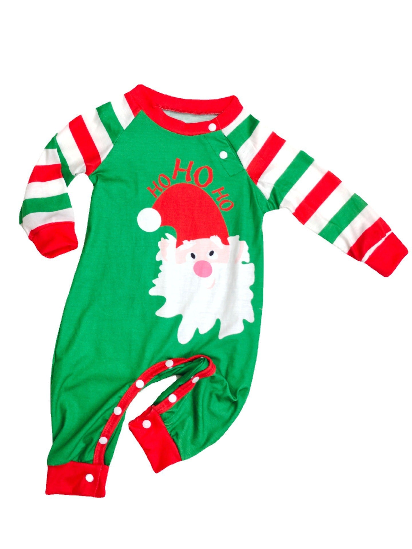 Santa Claus Stripe Christmas Home Wear Pajamas