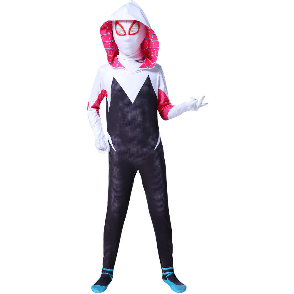 Anime Spider Gwen Stacy 3D Cosplay Costume Kids Adult Zentai Suit Spider Women Girl Carnival Halloween Party For Girls