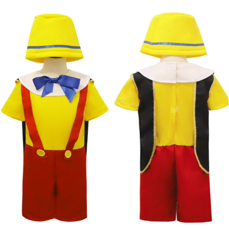 Halloween Pinocchio Cosplay Long Nose Children's Performance Costumes