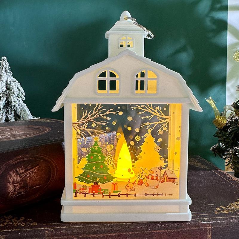 Christmas decorations vintage handheld night light LED ornaments Christmas tree hanging decorations window creative props