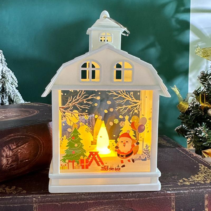 Christmas decorations vintage handheld night light LED ornaments Christmas tree hanging decorations window creative props