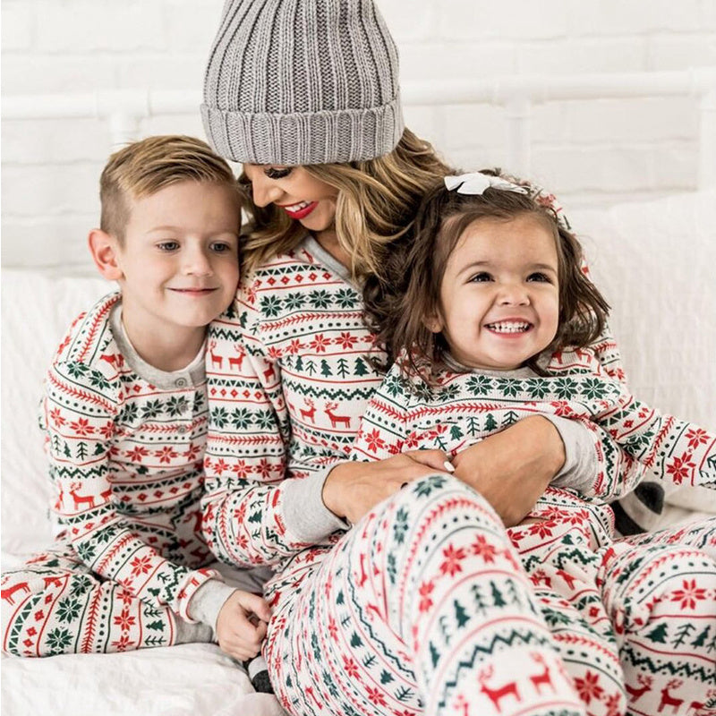 Family Matching Clothes Christmas Pajamas Set Mother Father Kids Son Matching Outfits Baby Girl Rompers Sleepwear Pyjamas