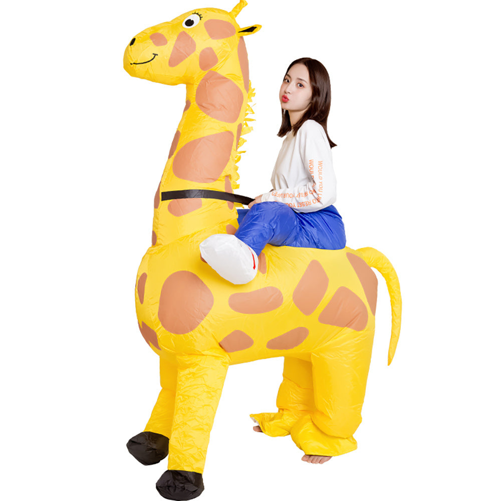 Giraffe Inflatable costume Cosplay costume Funny Blow Up Suit Party costume Fancy Dress Halloween Costume for Adult Jumpsuit