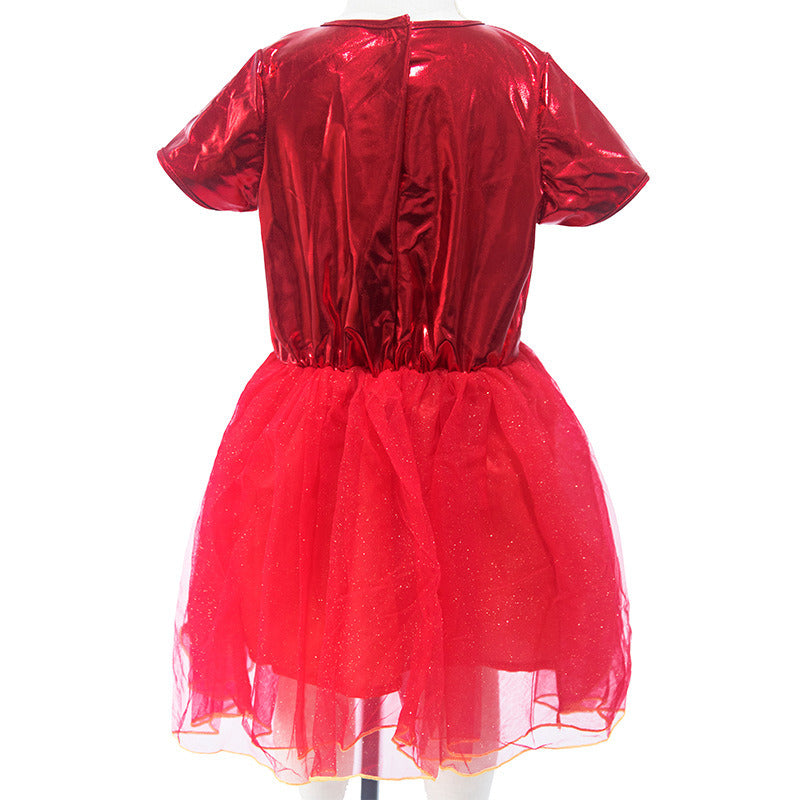 Girls Flash Cosplay Costume Halloween Party Dress Up