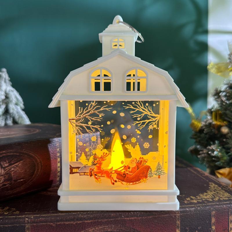 Christmas decorations vintage handheld night light LED ornaments Christmas tree hanging decorations window creative props