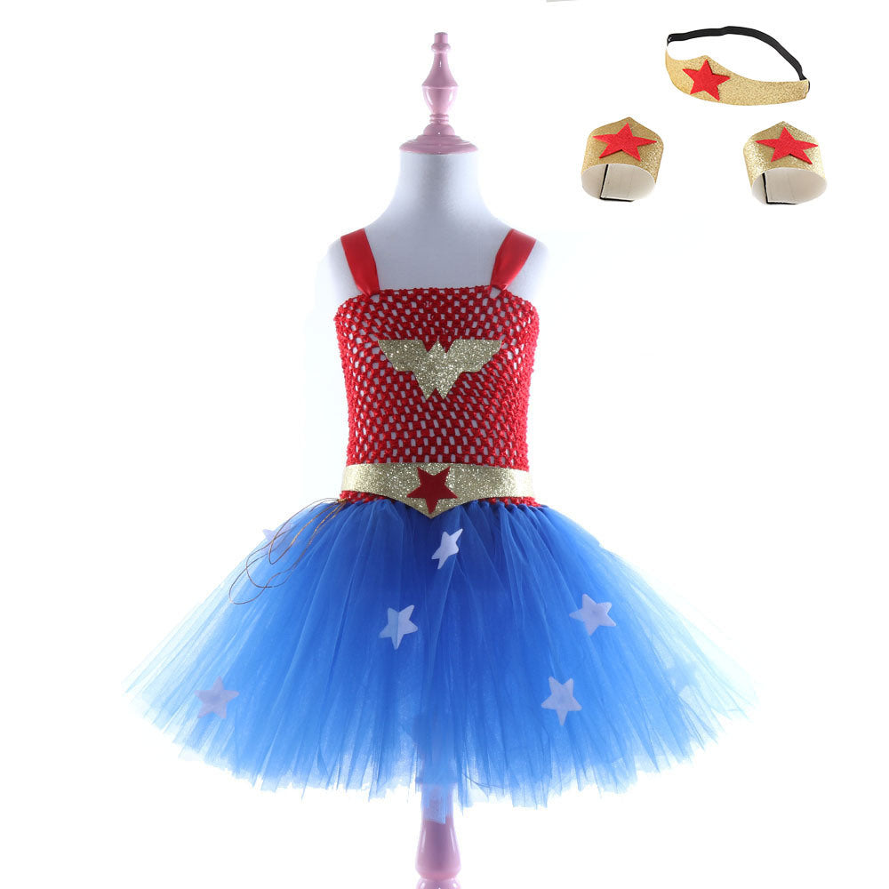 Halloween Children's Dance Performance Costume Role Play Dress Girls' Net Dress