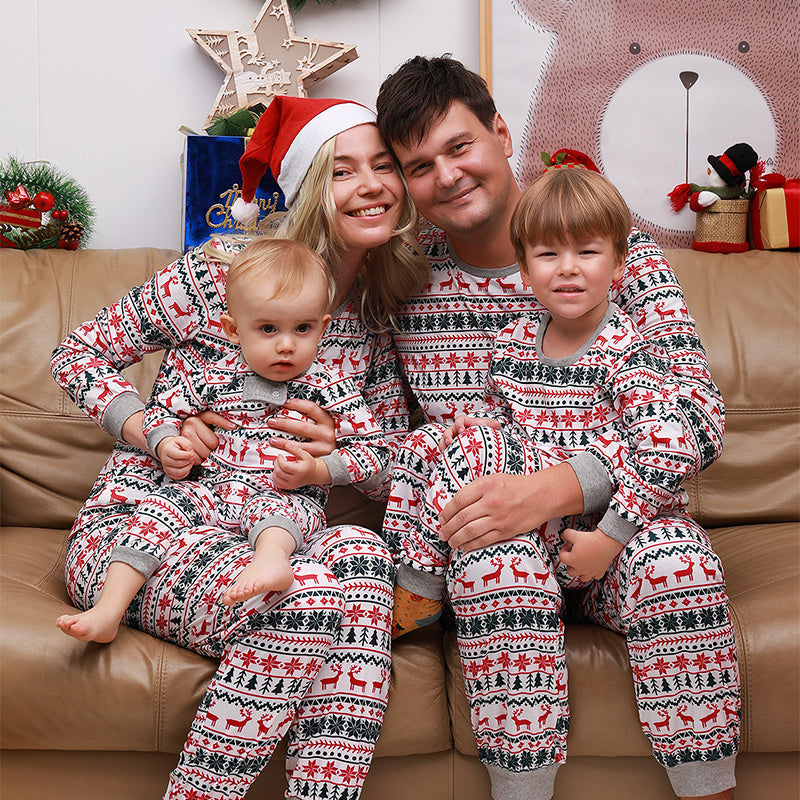 Family Matching Clothes Christmas Pajamas Set Mother Father Kids Son Matching Outfits Baby Girl Rompers Sleepwear Pyjamas