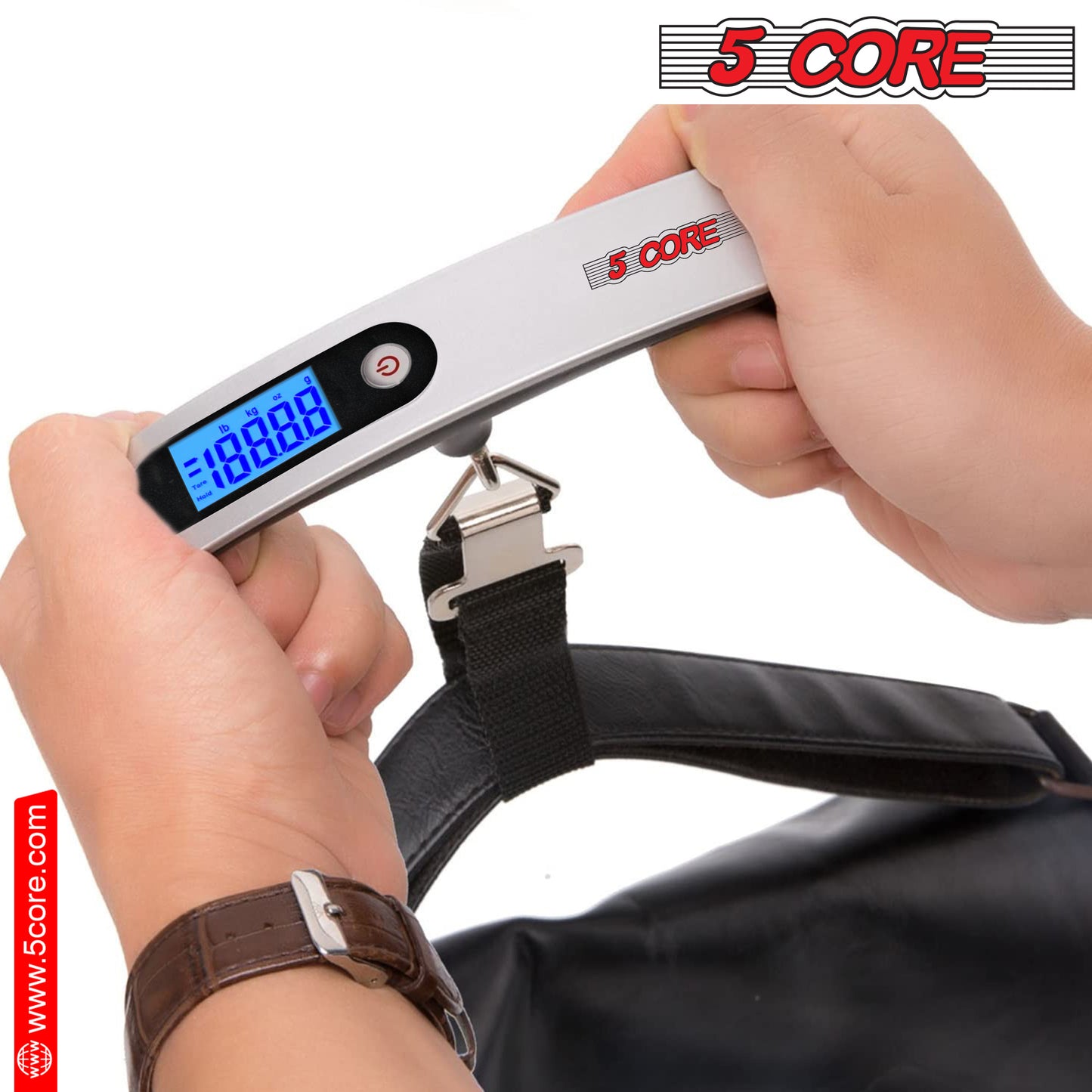 Luggage Scale Handheld Portable Electronic Digital Hanging Bag Weight Scales Travel 110 LBS 50 KG 5 Core LSS-005