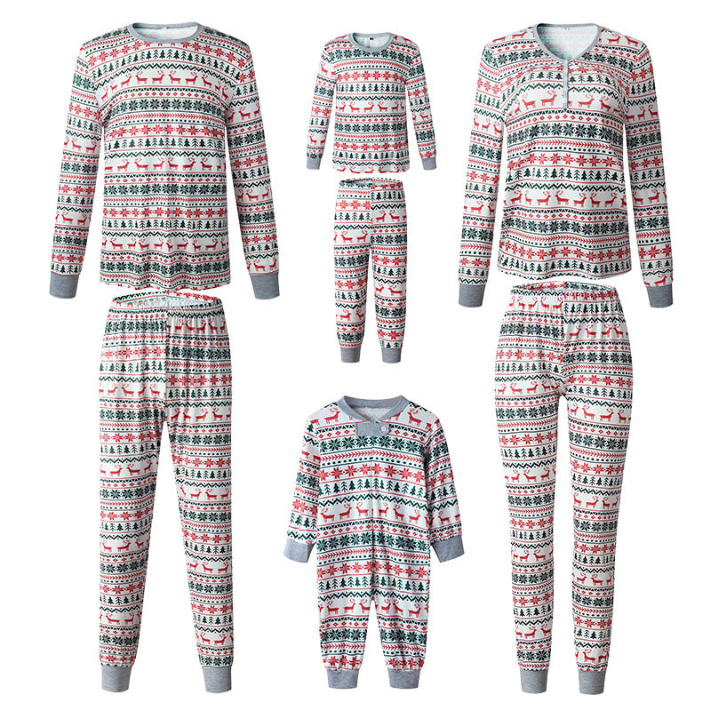 Family Matching Clothes Christmas Pajamas Set Mother Father Kids Son Matching Outfits Baby Girl Rompers Sleepwear Pyjamas