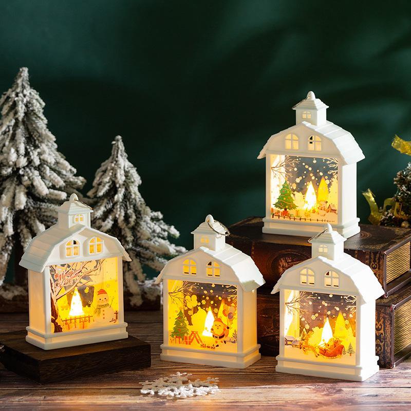 Christmas decorations vintage handheld night light LED ornaments Christmas tree hanging decorations window creative props