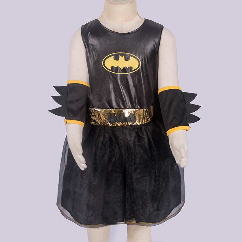 Halloween Children'S Costume Batman Girl Cosplay Costume Stage Performance Acting Costume Set