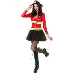 Women's Hot Stuff Firefighter Halloween Costume, Large